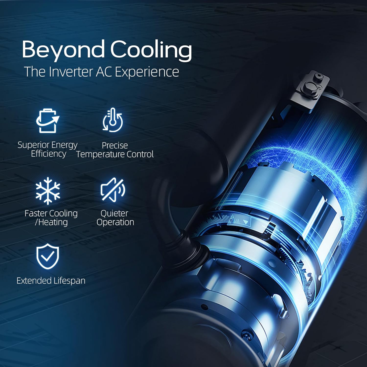 18000BTU ミニスプリットエアコンヒートポンプ、19 SEER2 インバーターコンプレッサー AC ユニットは最大 1250 平方メートルの部屋を冷却します。フィート、230V、カスタム