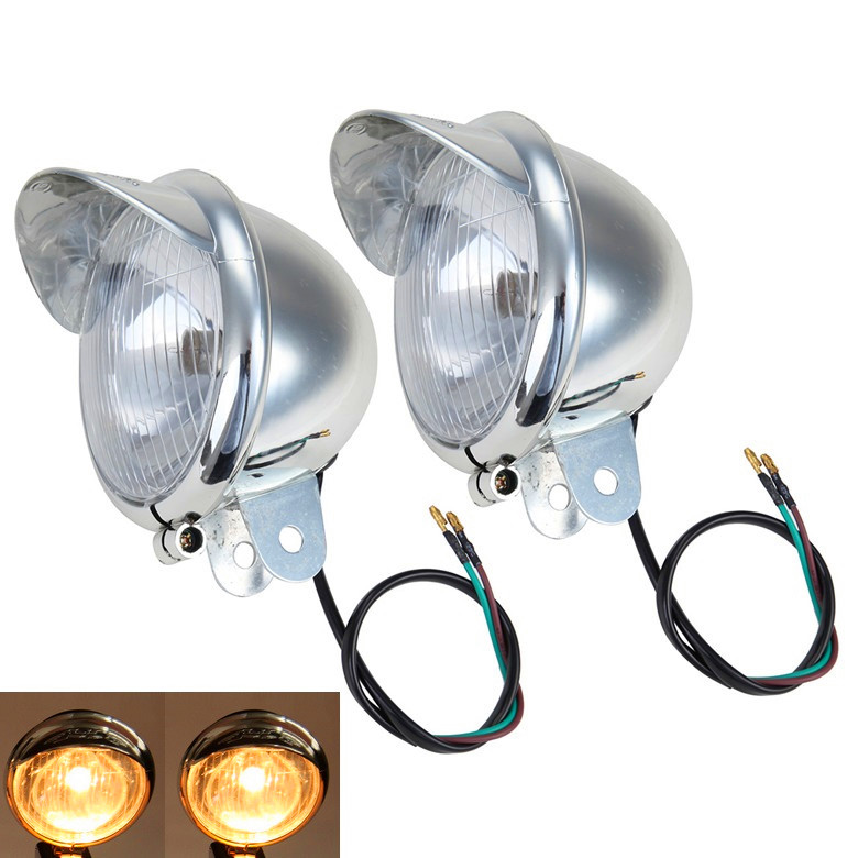 2X オートバイクロームフォグパッシングライトホンダシャドウスピリット VLX600 VT700 VT750 VT1100 VTX 1300 C S レトロゴールドウィング 1500 1800