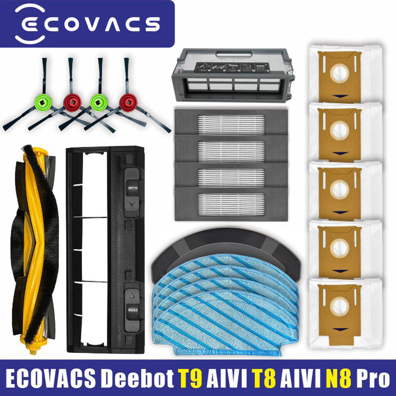ECOVACS Deebot T9 AIVI T8 AIVI N8 Pro シリーズロボット掃除機サイドブラシメインブラシダストボックスフィルターアクセサリーパーツ