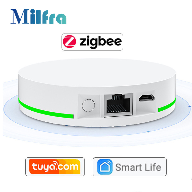 Milfra Tuya Zigbee 3.0 有線ゲートウェイ ハブ スマート ホーム ブリッジ スマート ライフ アプリ 音声リモコン Alexa Google Home と連携