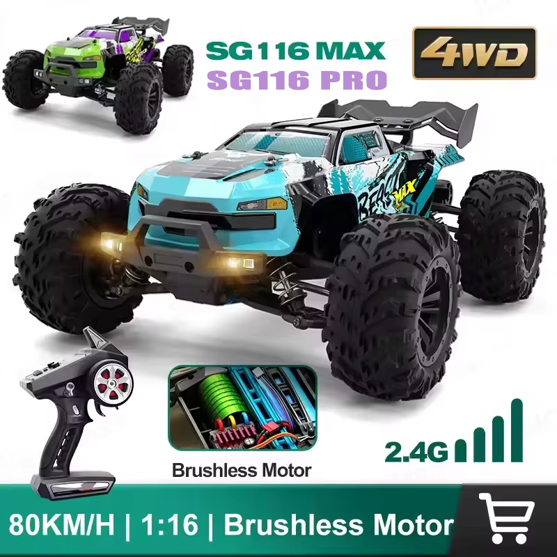 1:16 MAX/プロリモートコントロールカー高速 80 キロ/h 4WD オフロードドリフト RC レーシング車両子供大人屋外おもちゃトラックギフト