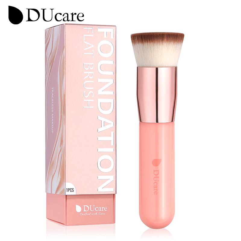 DUcare ファンデーションブラシフラットトップ歌舞伎メイクブラシ人工毛液体ブレンドミネラルパウダーバフ点描化粧品