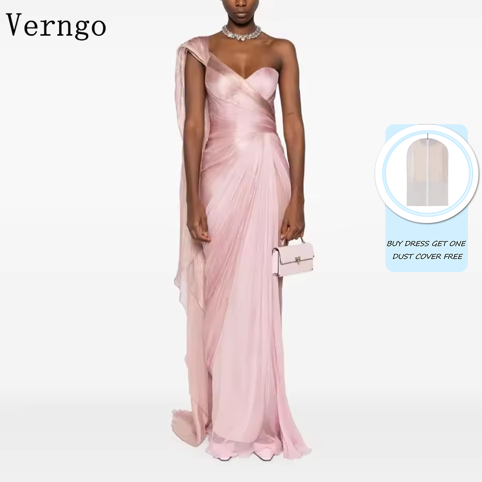 Verngo ピンクエレガントな光沢のあるウエディングドレス恋人マーメイドフォーマルオケージョンドレス女性モダンなウエディングパーティードレスカスタマイズ