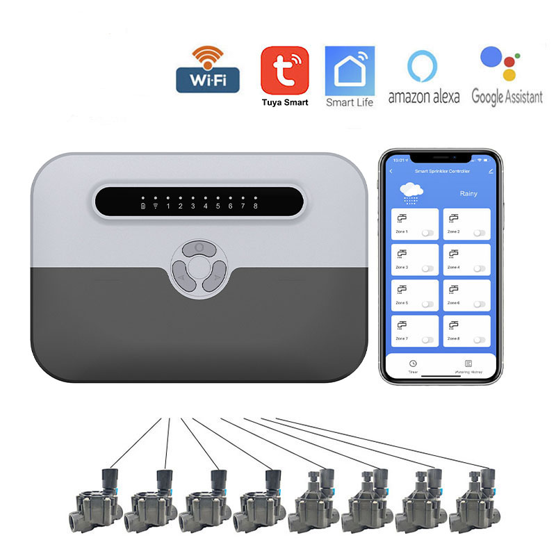 TINO WiFi スマート 8 ゾーンスプリンクラーコントローラー庭の散水システムプログラマーホーム Tuya スマートライフ灌漑タイマー点滴