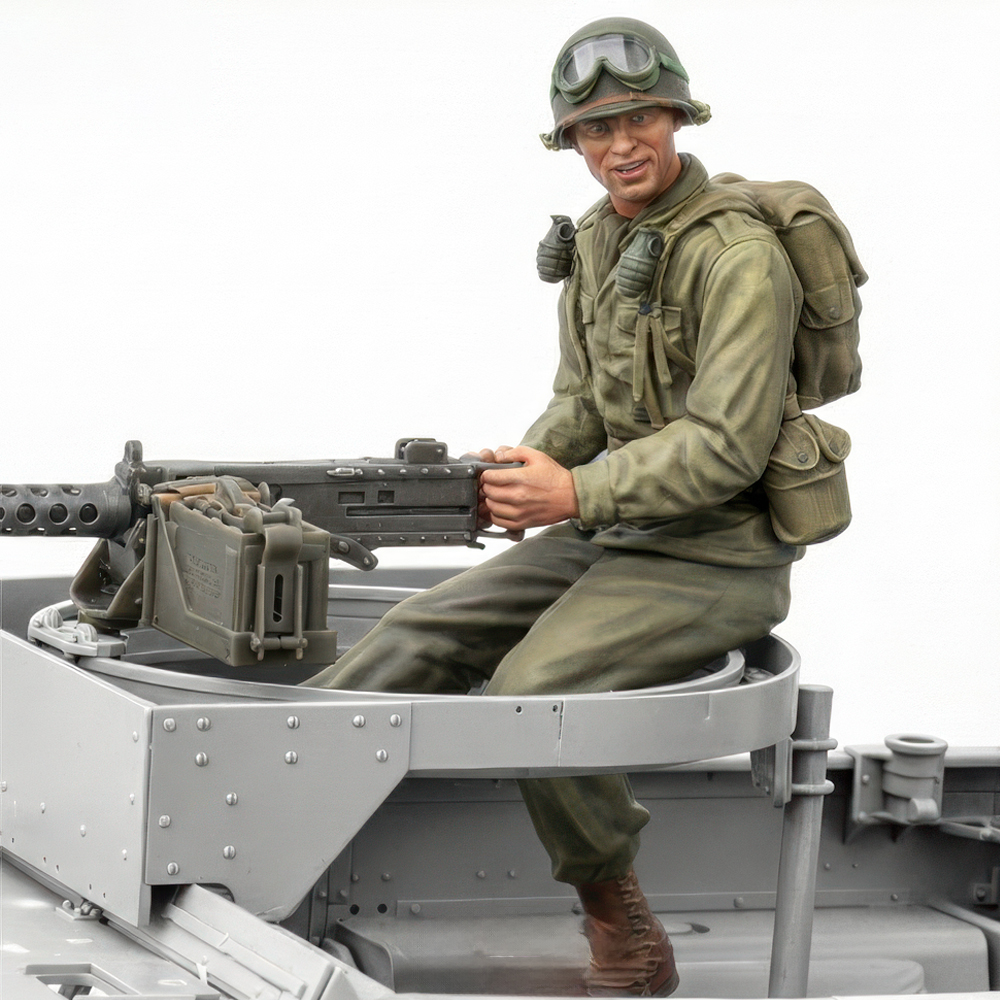 1/16 アメリカ陸軍 ガンナー レジンモデル フィギュア 兵士 GK ミリタリーテーマ 未組立・未塗装キット