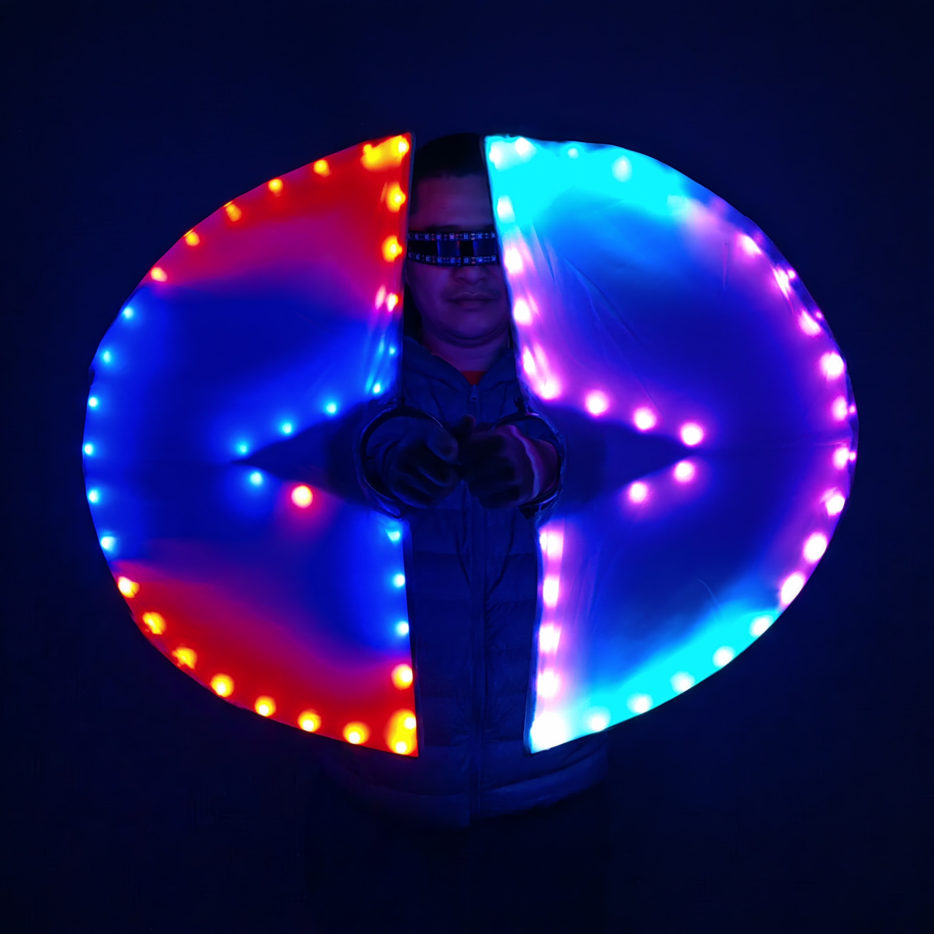 クリスマスハロウィンショー LED ライトフルカラーファン小道具ステージダンスショーファンナイトクラブ照明雰囲気パーティー用品