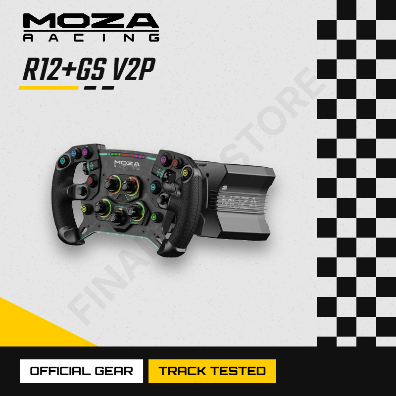 MOZA レーシング R12 V2 ダイレクトドライブホイールベース GS V2P ステアリングホイール Sim レーシング PC リグとデュアルクラッチ磁気シフター