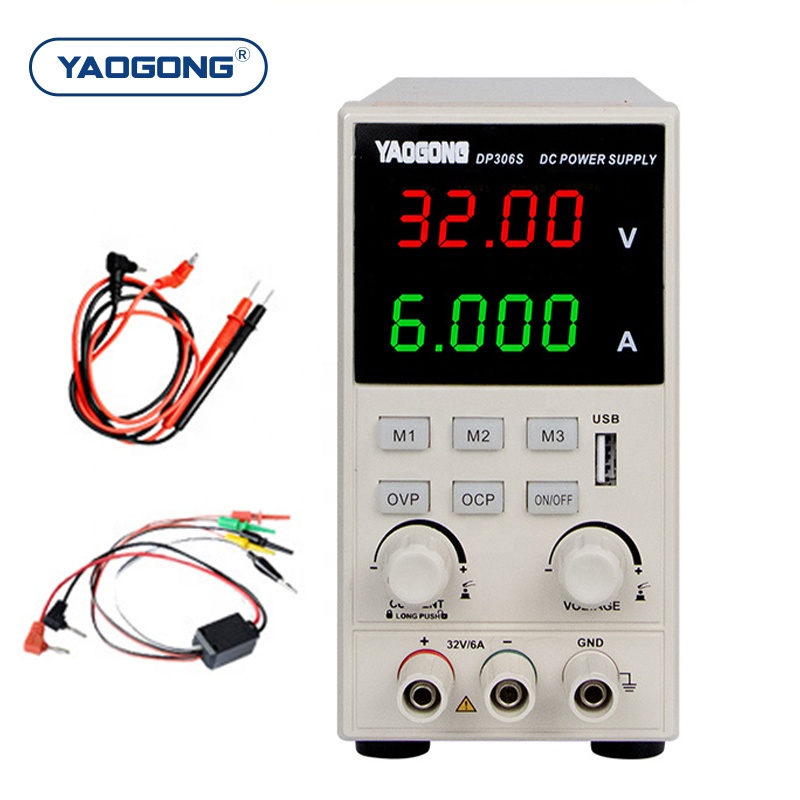 YAOGONG DP306S 30V 6A デジタル調整可能な電話修理ツールテスト機変数調整された実験室スイッチング DC 電源
