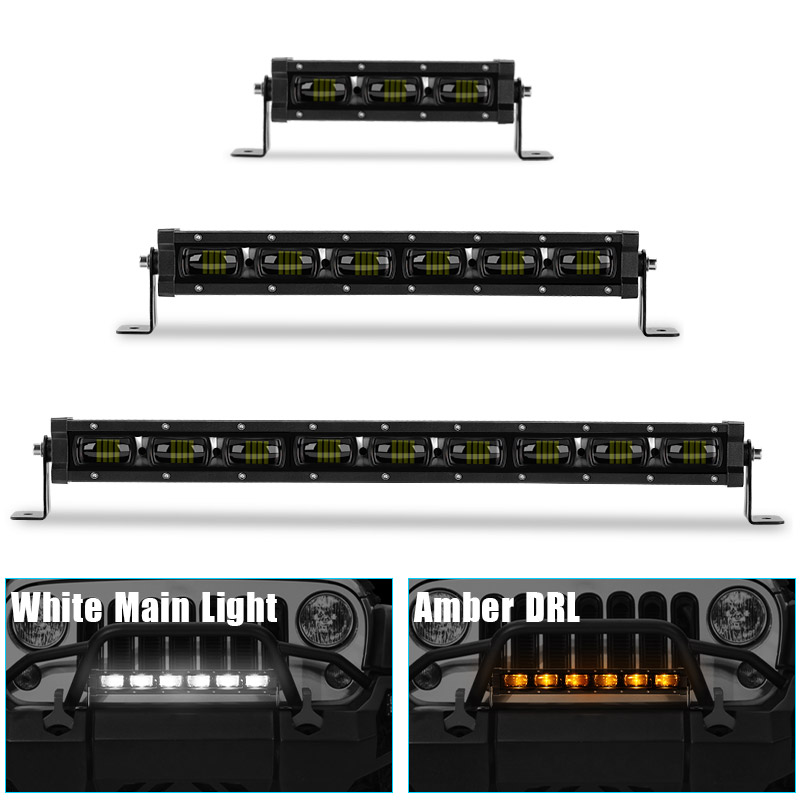 6D レンズ Led ライトバー 8 ''14'' 20 インチフラッドビームバーラ LED 4 × 4 ドライビングライト Niva lada オフロード ATV カーアクセサリー 12 V 24 V