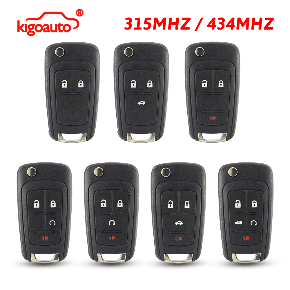 KIgoauto フリップリモート車のキー 315/433MHz 46 チップシボレークルーズソニックマリブインパラエクイノックスカマロオーランドオペルボクソール