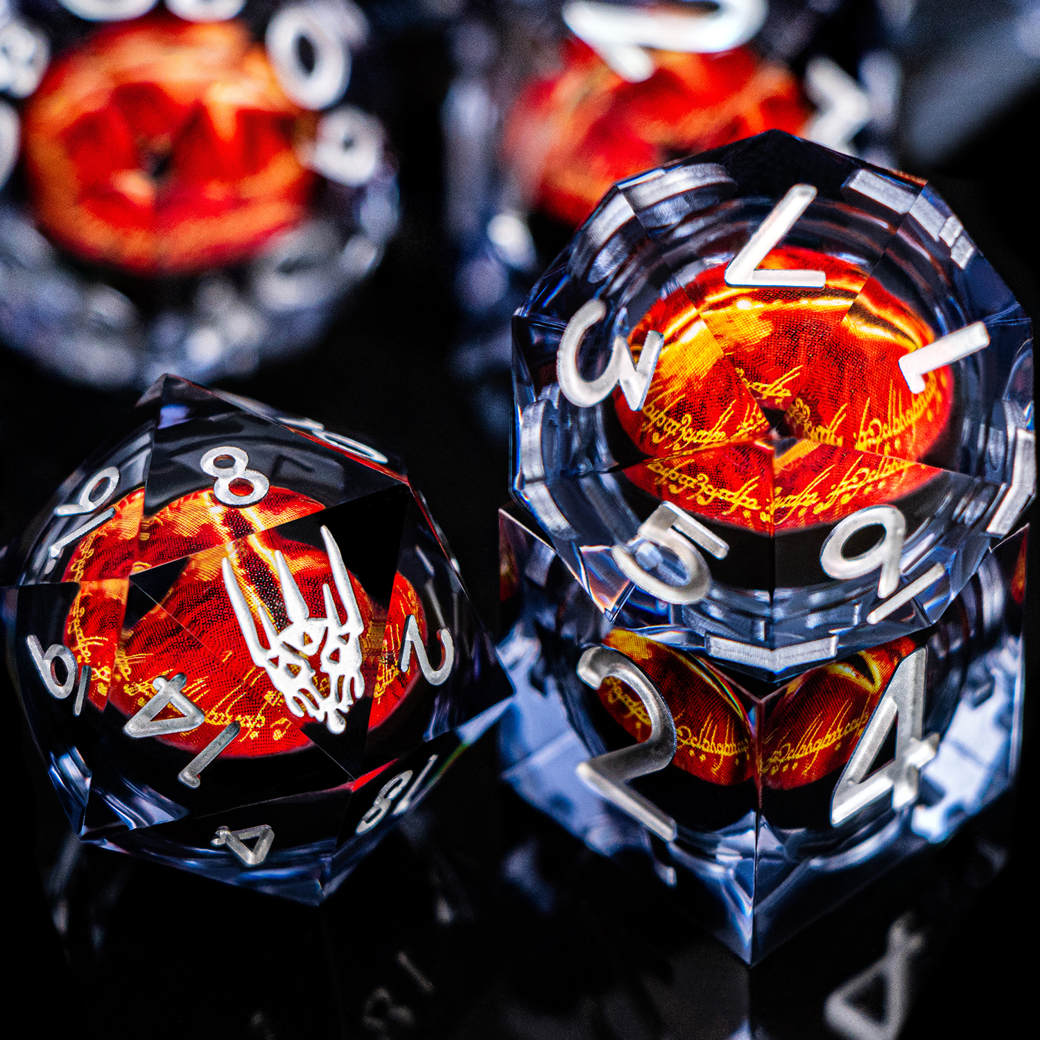 リキッド フロー コア サウロンの目 D20 Dnd 樹脂ダイス セット D および D ダンジョン アンド ドラゴン ロール プレイング ゲーム D