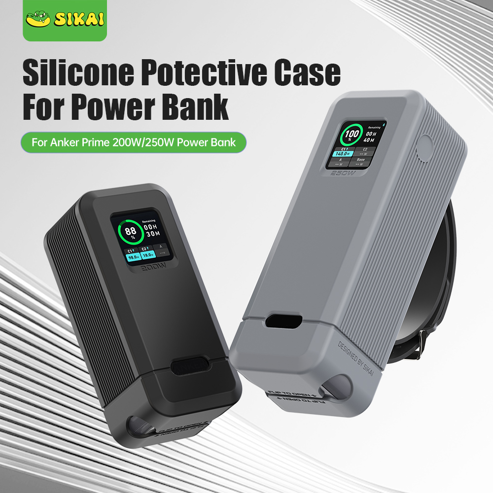Anker Prime 27,650mAh 250W/20,000mAh 200W パワーバンク TF/SIM カード PIN ストレージキャリングトラベルケース収納バッグ用シリコンケース