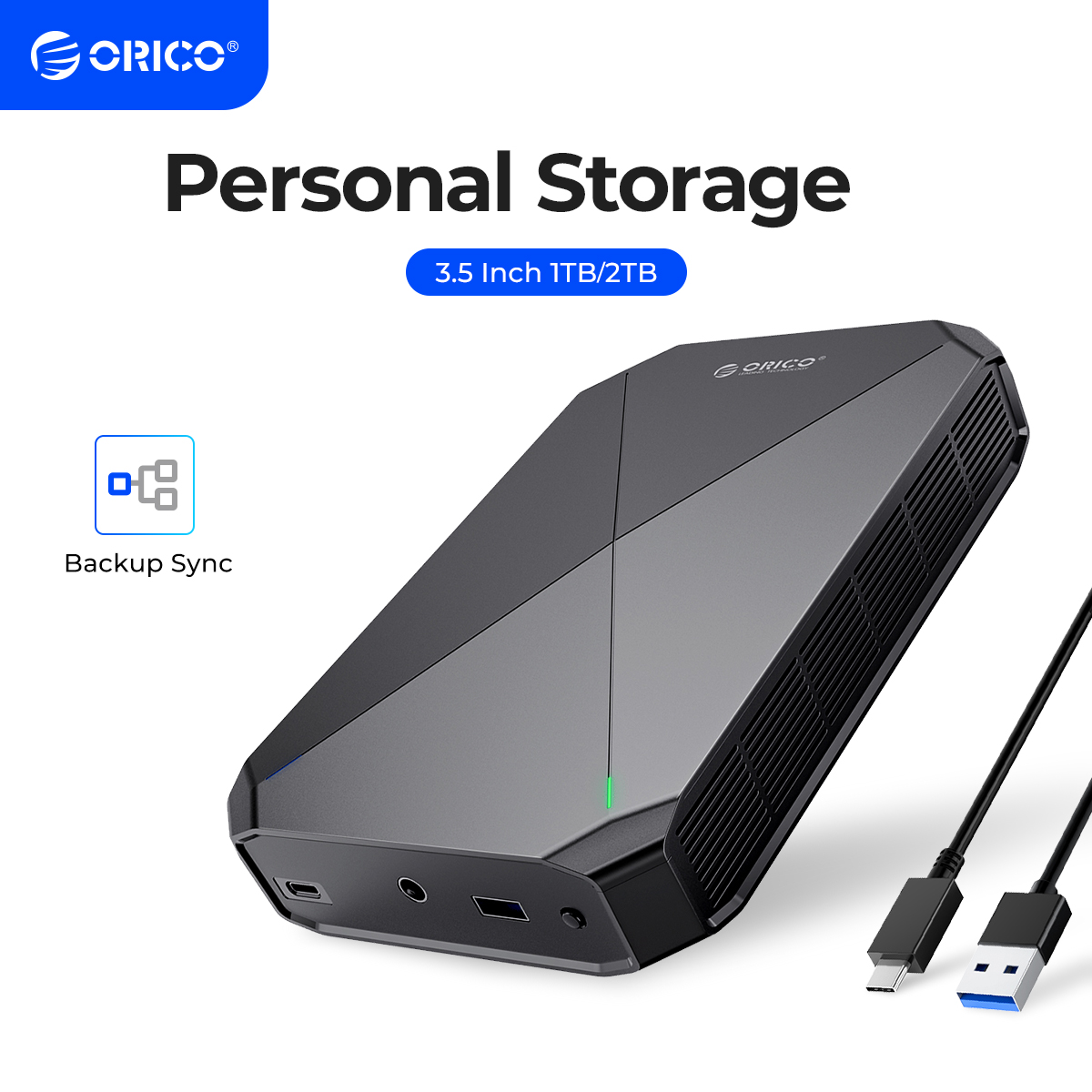 ORICO 3.5 インチ デスクトップ データ バックアップ 3.5 インチ バックアップ Android 携帯電話を PC にバックアップ ラップトップ Mac バックアップ Whatsapp (HDD バックアップと同期付き)