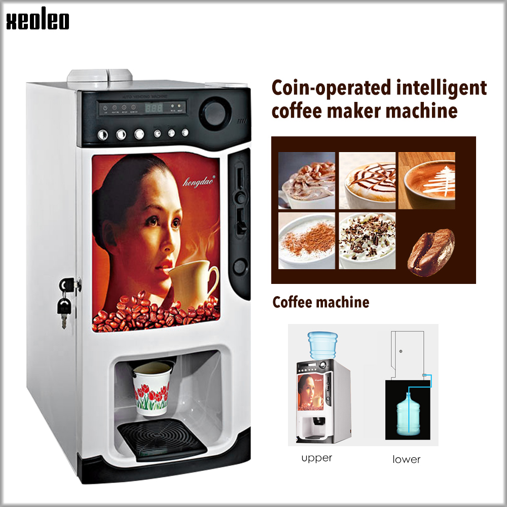 Xeoleo 自動コインコーヒー 3 キャニスター 1600 ミリリットル * 3 飲料自動販売コーヒーマシン 820 ワット商業コイン Arop コーヒーメーカーマシン
