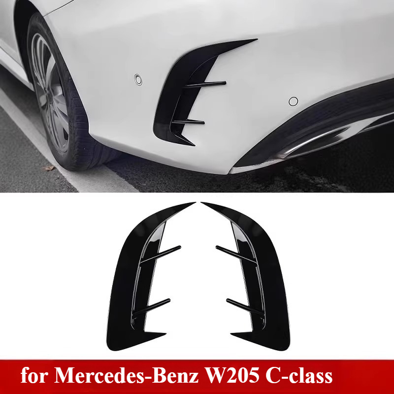 メルセデスベンツ W205 C クラス C200 300 外装変更リアウィンドナイフ装飾ブライトストリップ、2015-2021 に使用されます。