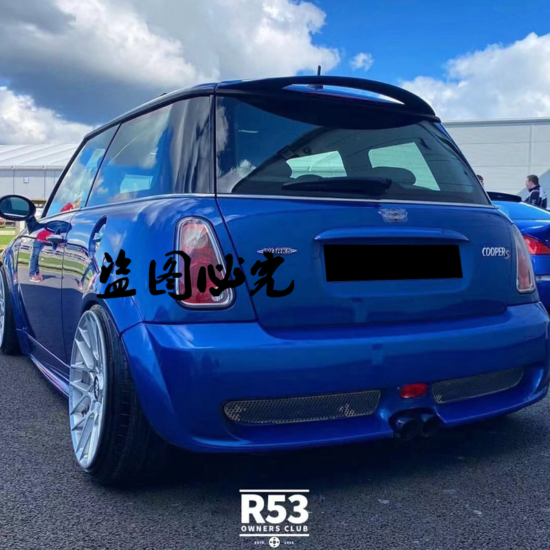 ミニ R50 R51 R53 クーパー S 2001-2006 高品質カーボンファイバーリアルーフスポイラーウイングトランク高輝度黒リアスポイラー