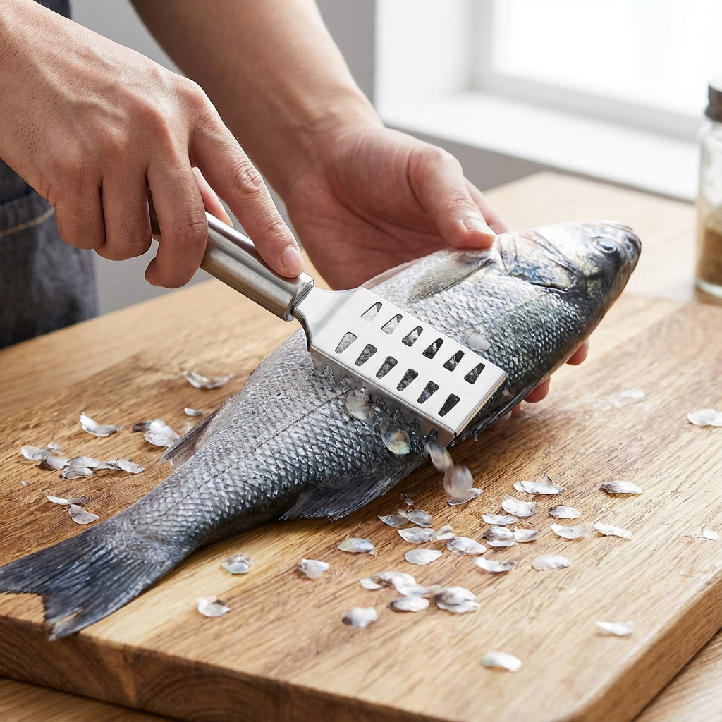 多目的キッチンスクレーパー 23 センチメートルアンチスリップグリップツール魚生姜用