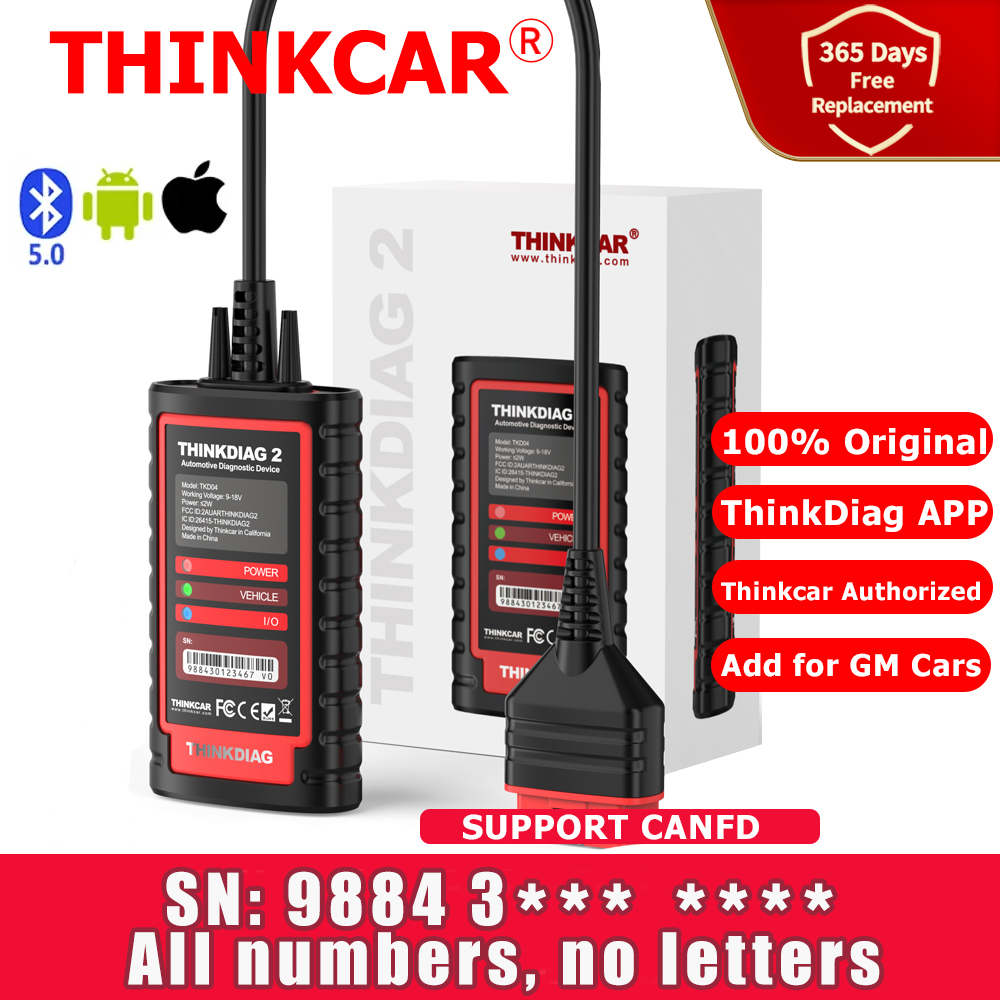 5 ピース/ロット THINKCAR Thinkdiag 2 車スキャナツール卸売用