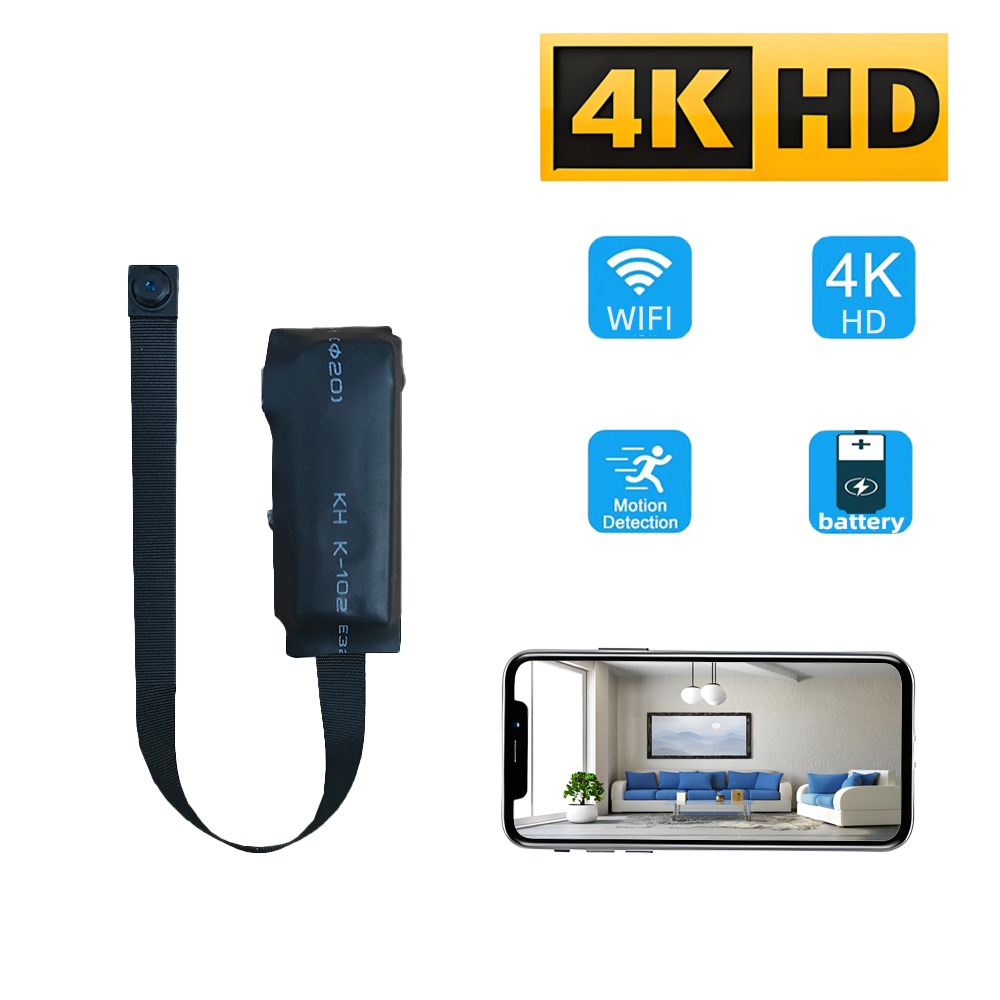 新しく改良された 4K HD ミニ WiFi カメラ、リモートビューイング、モーション検出、DIY ホームナニースタイルカメラをサポート