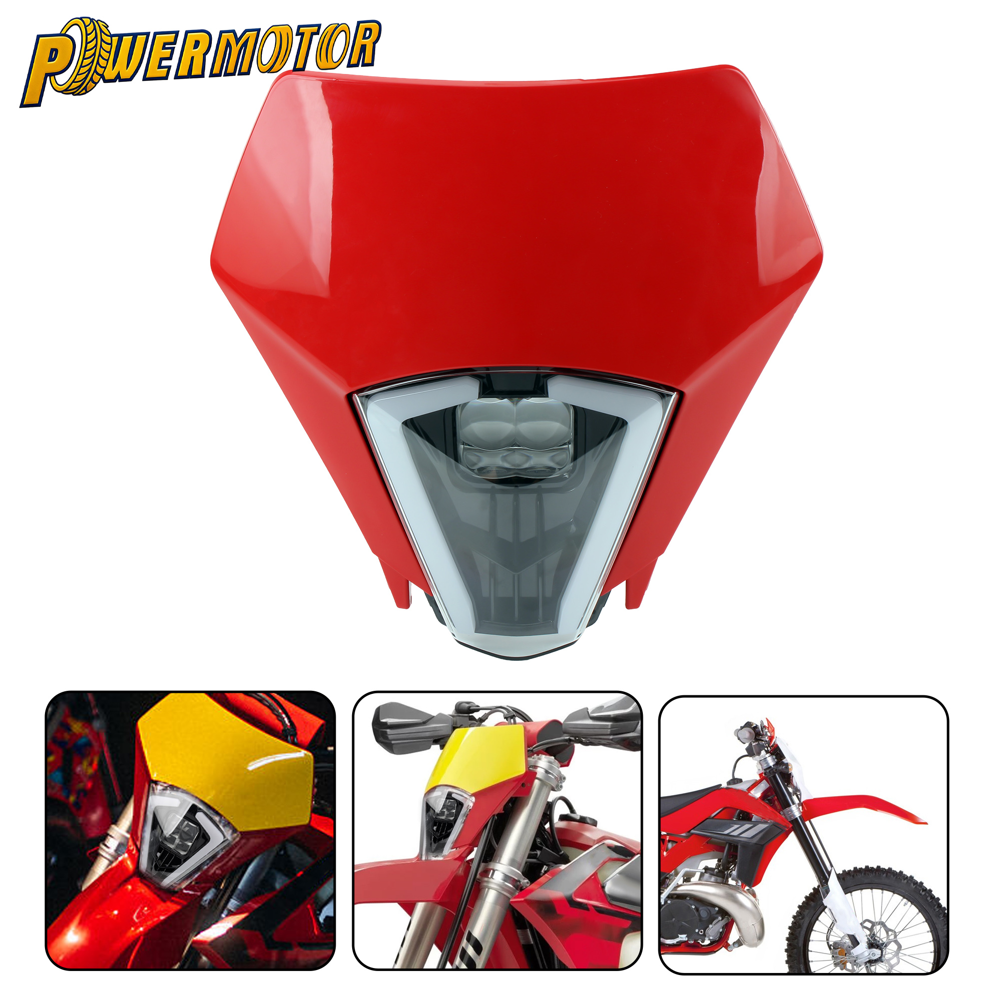エンデューロモトクロス LED ヘッドランプガスガス EX250 300 ES350 500 700 EC125 200 250 300 400 450 515 2024 オートバイヘッドライト部品