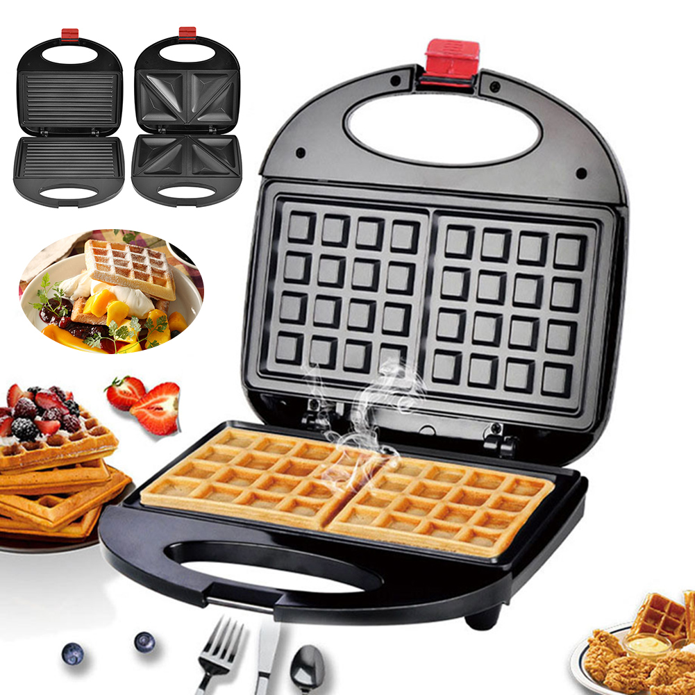 サンドイッチトースタープレス 750 ワットサンドイッチプレスノンスティック家庭用家族朝食多機能カウンタートップトースタープレス