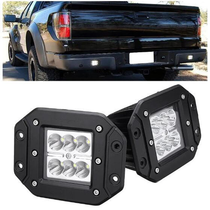 1PC 12V 24V LED ライトバー | 18W フラッシュ マウント スポット キューブ オフロード ポッド ライト |防水霧