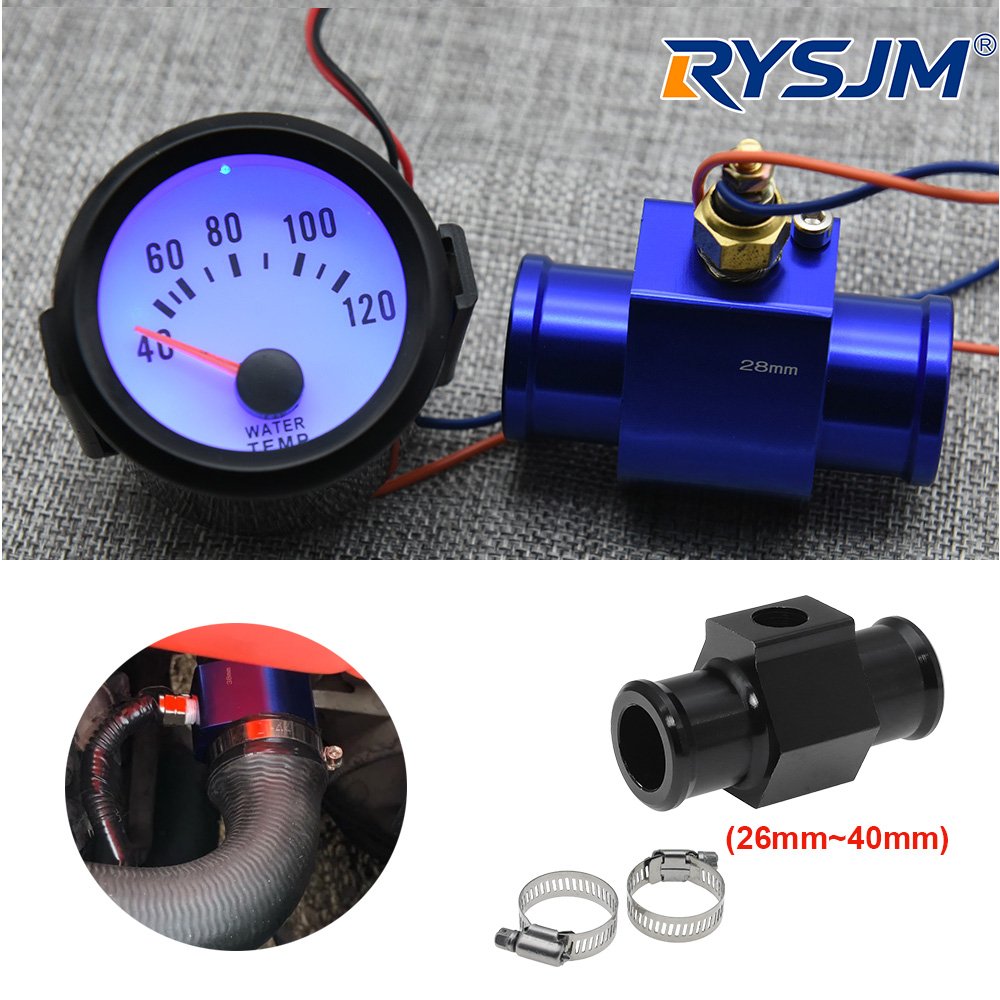 2 ''52 ミリメートル水温計ラジエーター温度計水温 1/8npt 水温ジョイントパイプセンサー 28 ミリメートル/34 ミリメートル/40 ミリメートルホースアダプタ