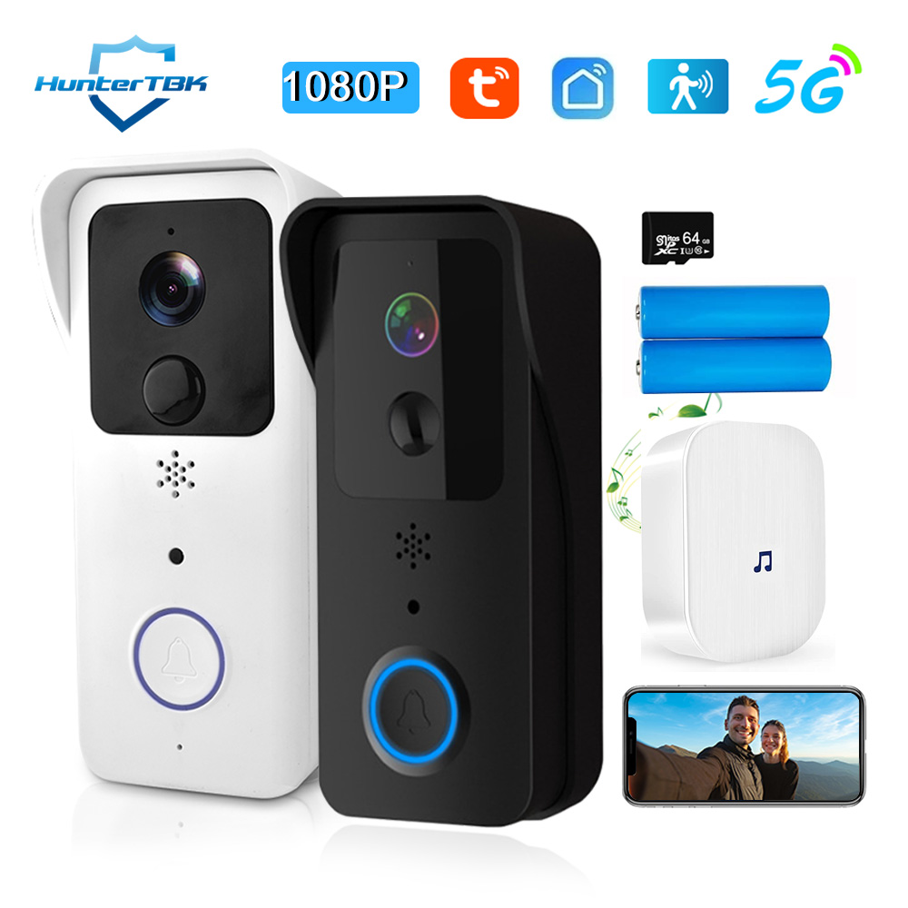 5 グラム 2.4 グラム WiFi ビデオドアベル 1080P Tuya スマート屋外ワイヤレスインターホン防水ワイヤレスカメラ呼び出しベル