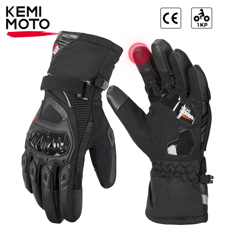 KEMiMOTO 冬モト手袋防水防風オートバイ Guantes Moto Invierno 暖かいタッチスクリーン手袋保護