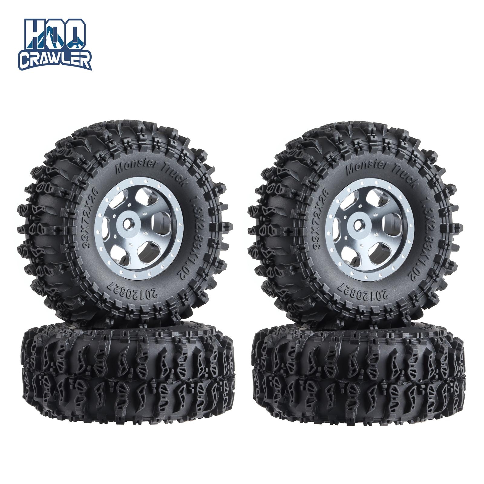 hoocrawler  Rubber Wheel Tires  Swamp Claw 70*27mm 1.3" Wheel Tires for 1/18 TRX4M 1/24 RC SCX24