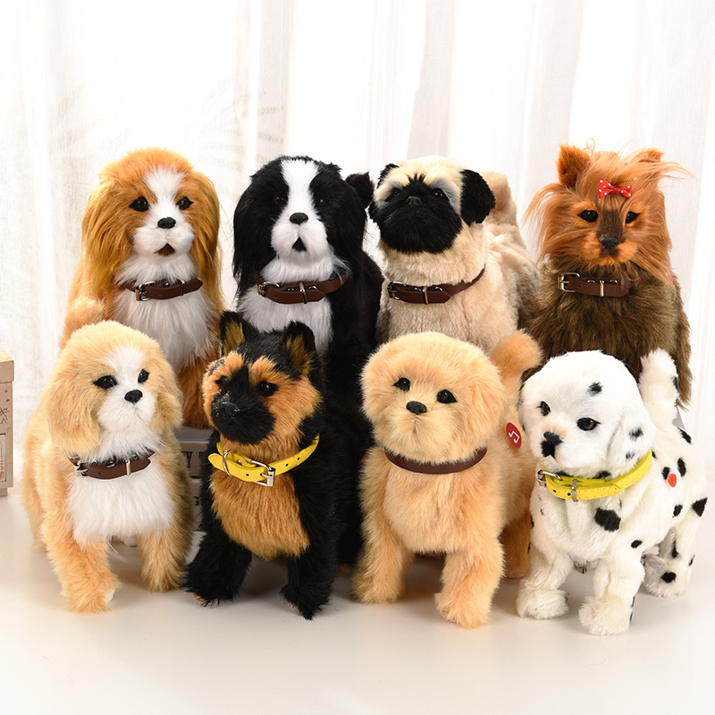 新しいシミュレーションロボット犬電子ペットサウンドコントロールウォーキングうなずき音楽タッチコントロールロボット動物ペット子供のおもちゃギフト