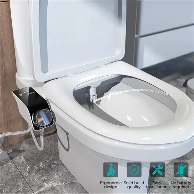 1 セットポータブルビデ女性のための自動洗浄トイレアタッチメント非電気スプレーウォッシャー衛生的なバスルームアクセサリー