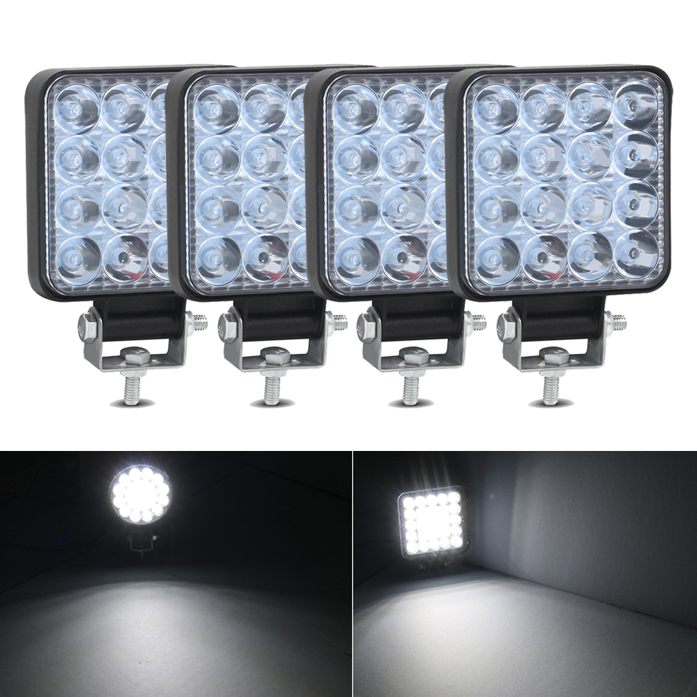12V 24V LED ワークライトバー 42 ワット 48 ワットミニ LED ワークライトオフロードスポットライトジープトラック 4X4 車 SUV ATV Barra LED ヘッドライト