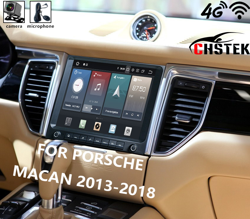 車の OEM ラジオ 4 グラム WIFI GPS ポルシェマカン 2013-2018 CHSTEK Android Carplay Bluetooth マルチメディアアップグレード Vedio メディアステレオ DSP
