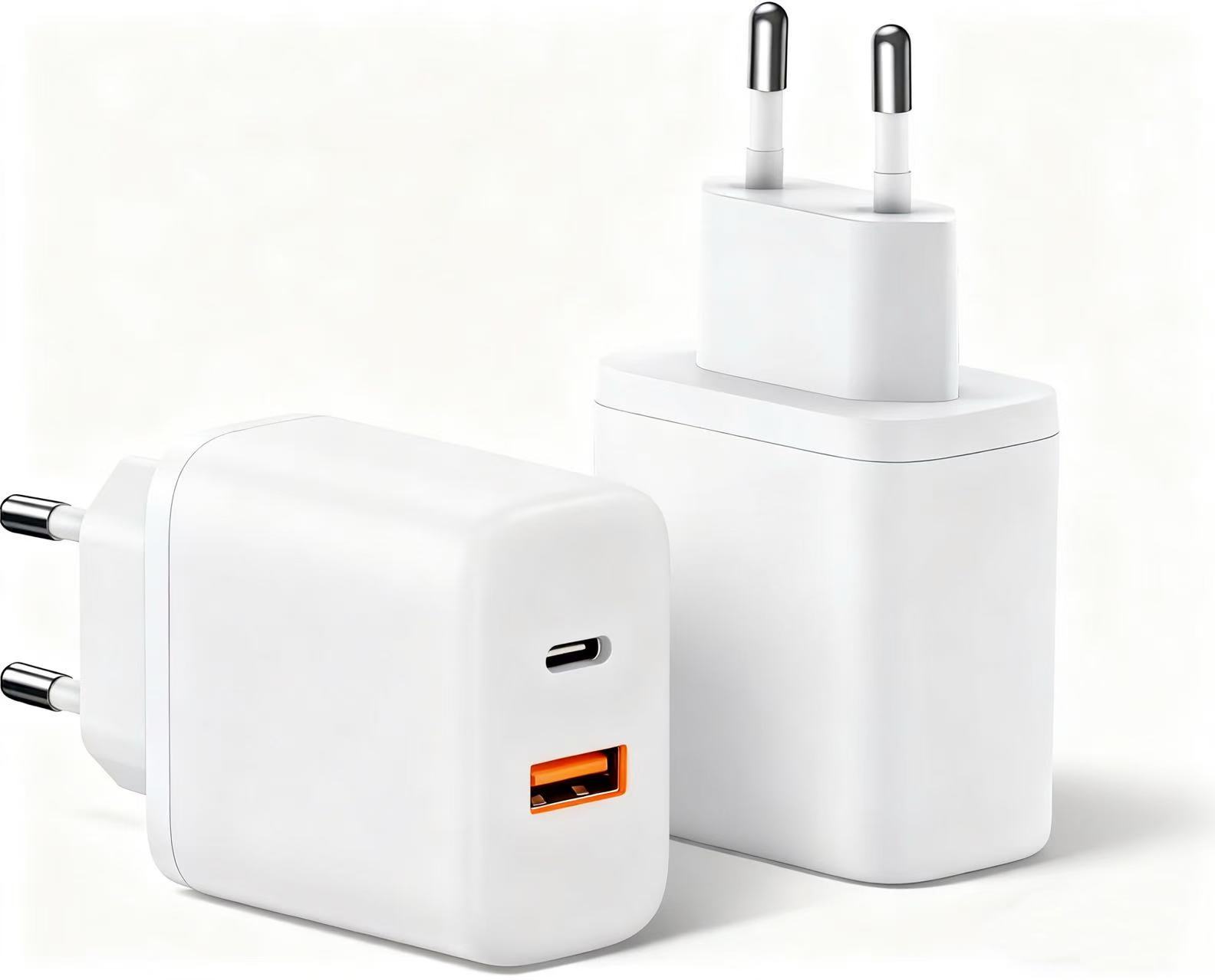 USB-C 充電器デュアルパック急速充電器 2 ポート電源アダプタ PD 20W USB-C アダプタ USB プラグ、iPhone 12、13、14、15 と互換性あり