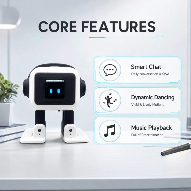新しい AI EMO デスクトップロボットスマートインタラクティブチャット音声コントロールダンス音楽プレーヤー電子ペットギフト
