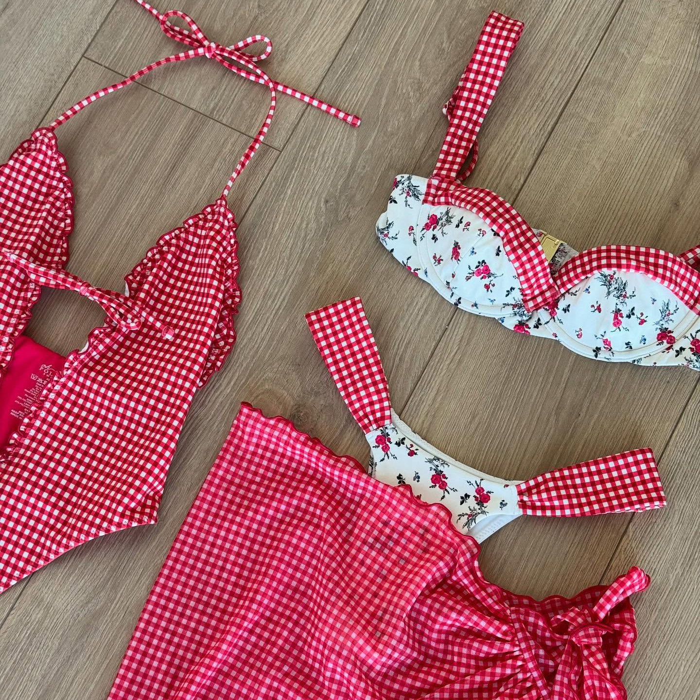 花ビキニ 2026 新しい水着女性のセクシーな水着女性バンドー Biquini プッシュアップ水着ミルコ水着ビーチウェア