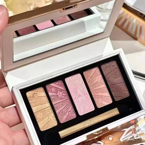 High-End Luxury Cosmetics: Five-Color Metal and Glitter Waterproof Long-Lasting Eyeshadow Palette