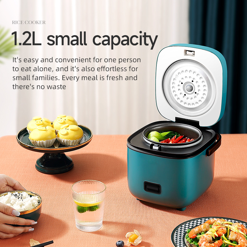 1.2L ミニ炊飯器多機能シングル電気炊飯器ノンスティック家庭用小型調理機お粥スープを作る