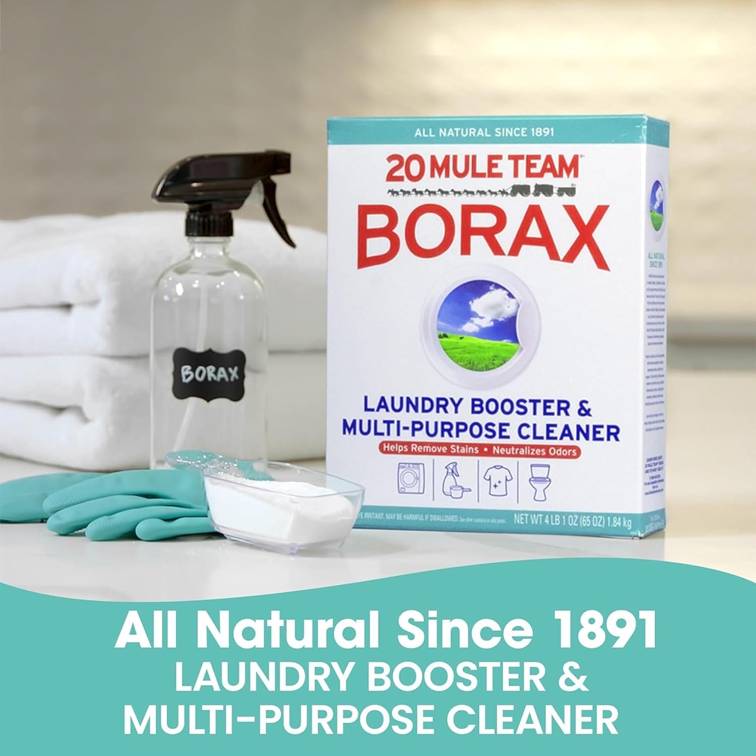 Borax 20 ミュール チーム洗剤ブースター、65 オンス