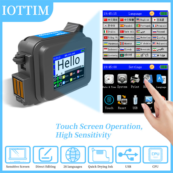 Iottim 12.7 ミリメートルミニポータブルインクジェットプリンタ中小企業日付ラベルプリンタ QR コードロゴバッチ番号