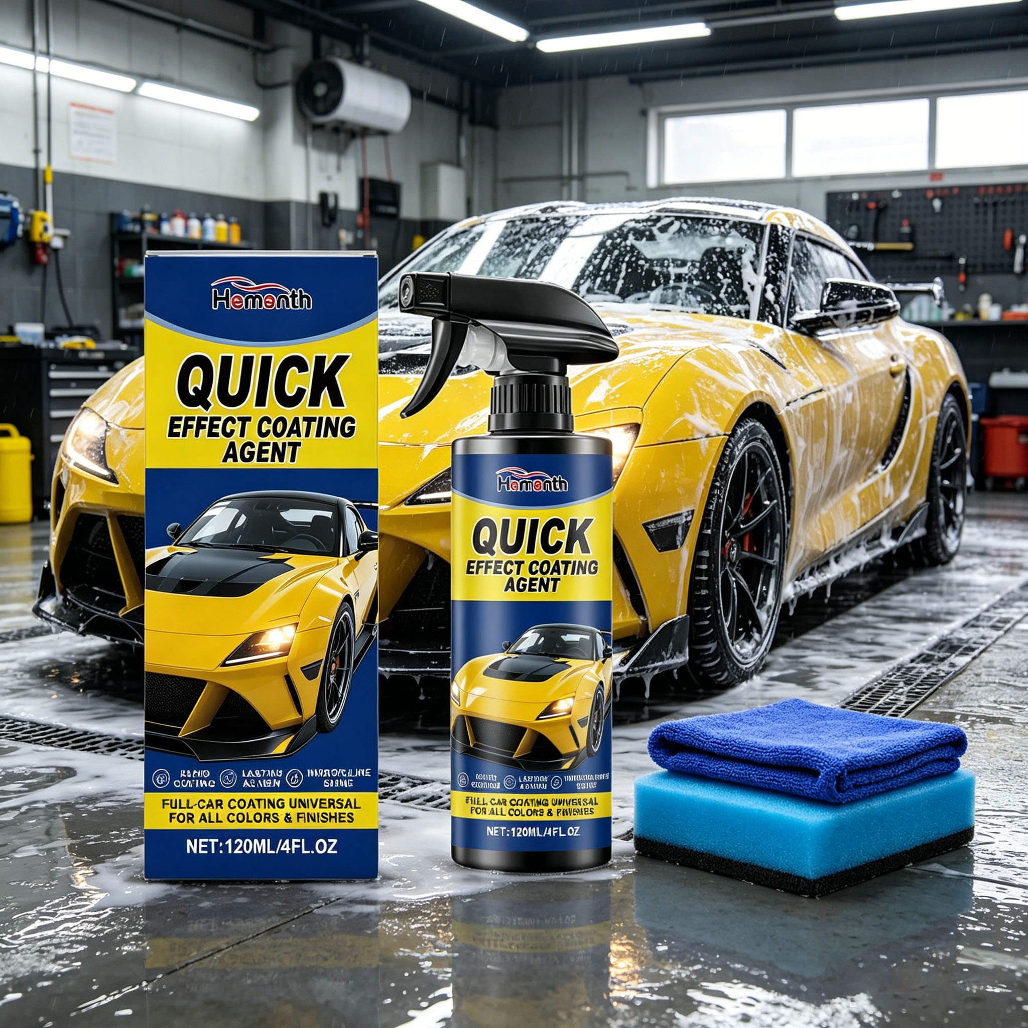 車用セラミックコーティング液キット ボディペイントポリッシュ汚れ防止修復高光沢UV保護疎水性コーティングスプレーセット