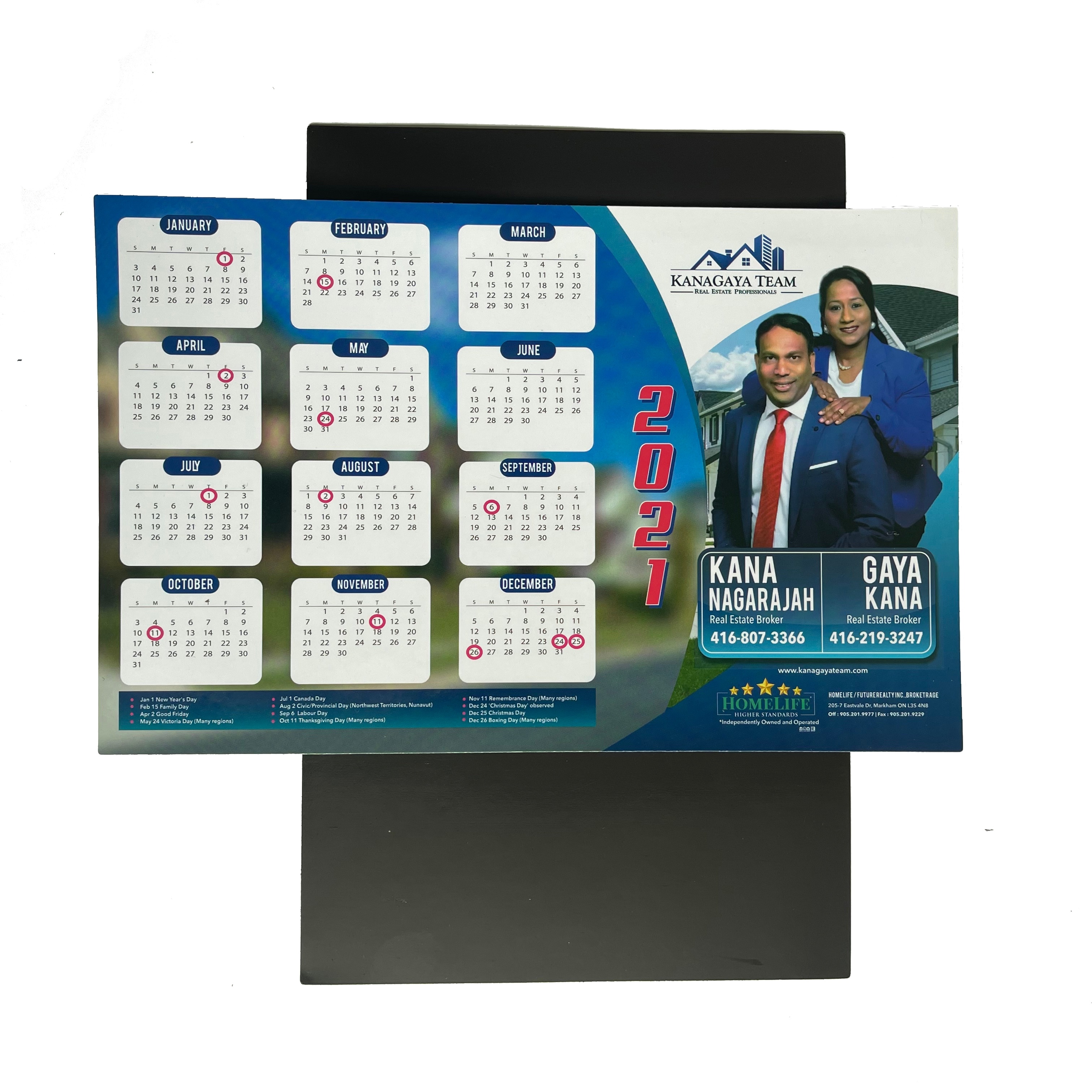 安価な印刷名刺磁気フレキシブル冷蔵庫マグネット カレンダー