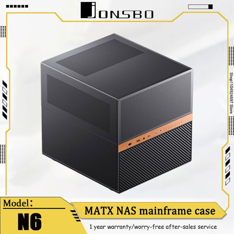 JONSBO N6 NAS ホストボックス MATX コンピュータデスクトップ 9 ハードドライブ位置ホームネットワークストレージサポート 240 水冷 ITX ホストシェル