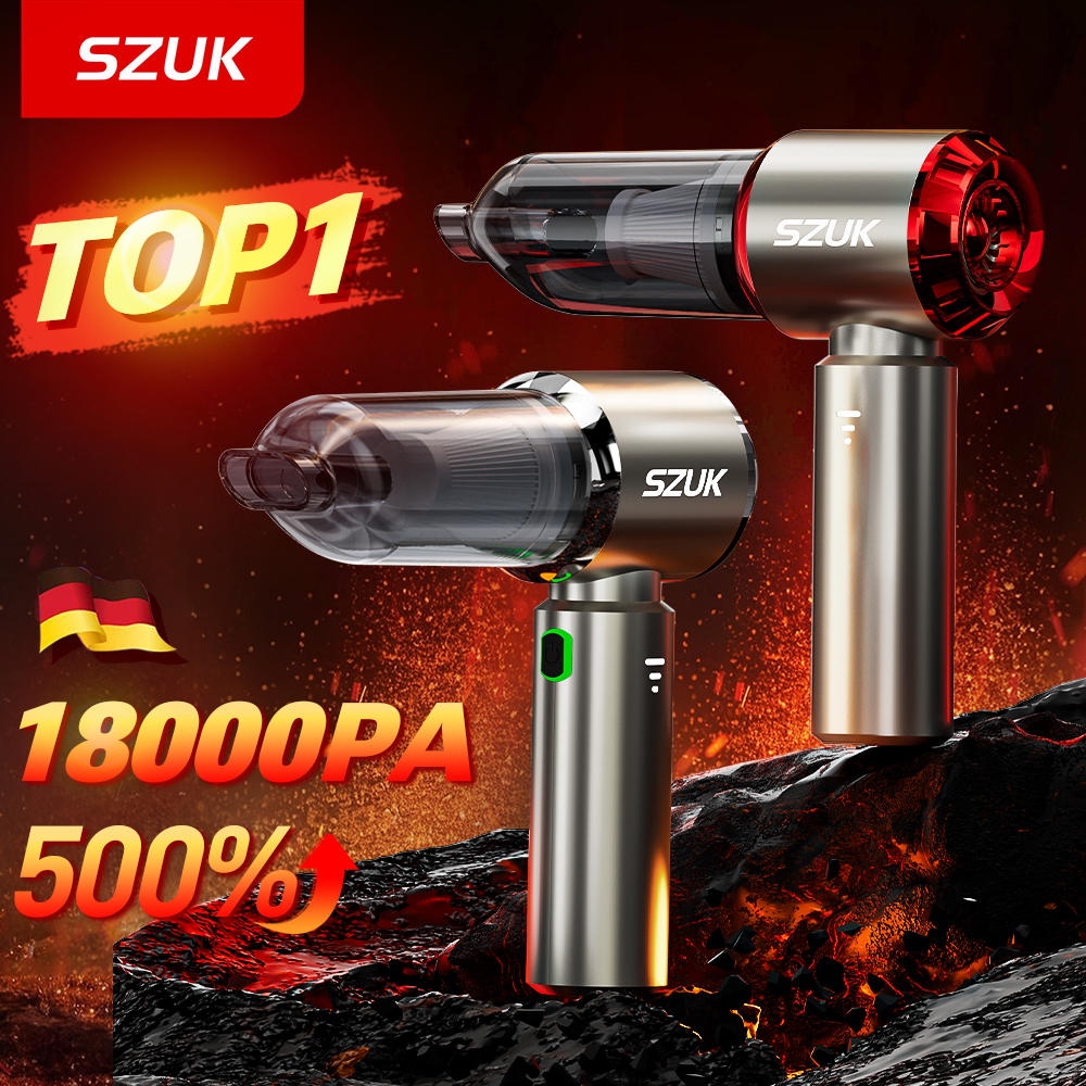 SZUK 18000Pa 車用掃除機ポータブルハンドヘルド掃除機カークリーナー洗浄機車用ミニ掃除機