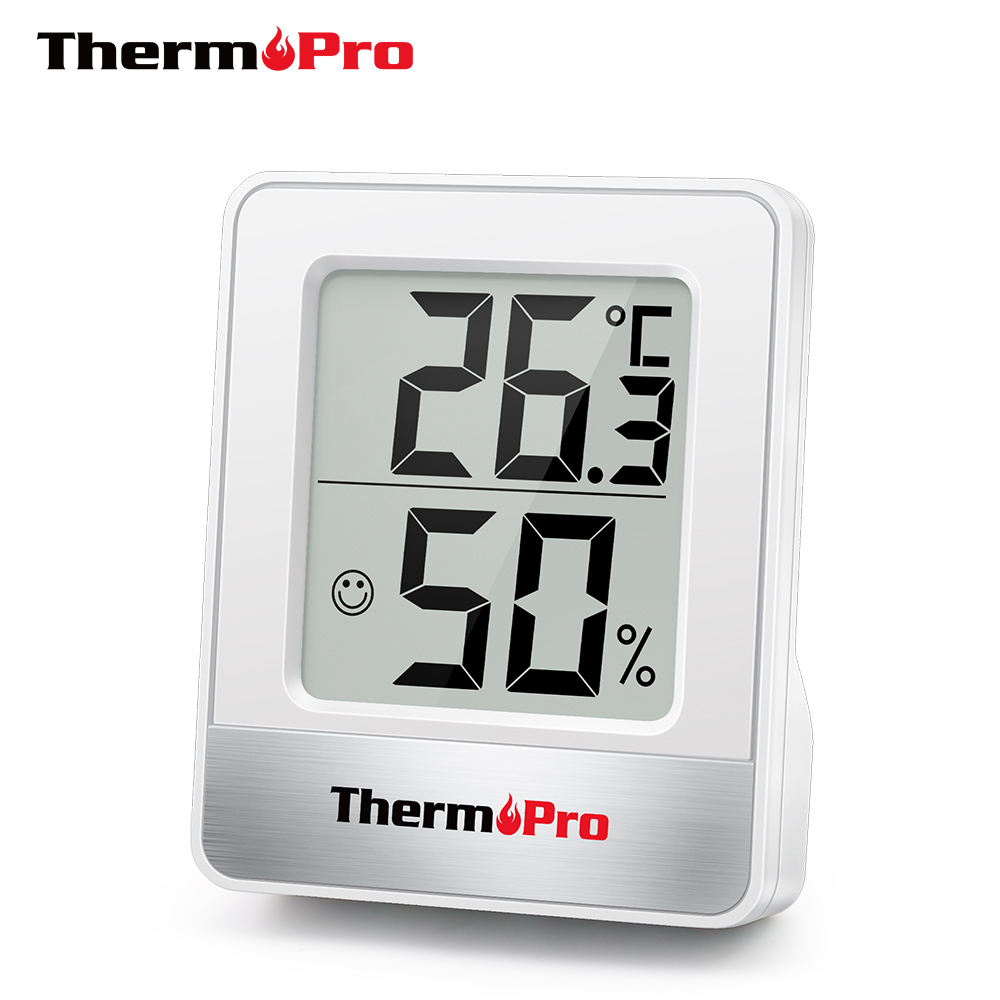 ThermoPro TP49 ミニウェザーステーション屋内温度計湿度計 Balck ホワイト温度計湿度モニター