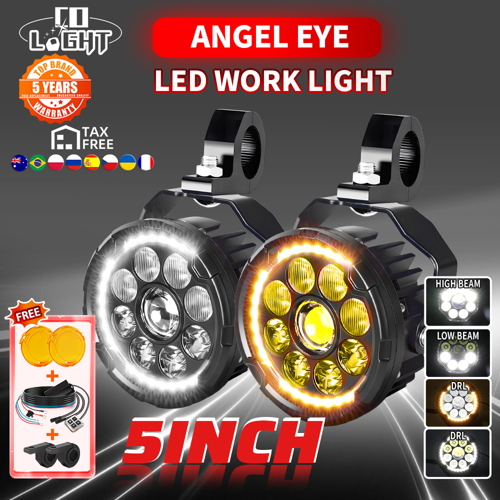 CO LIGHT 5 "補助オートバイライト高低 DRL BMW R1200GS F800GS F700GS F650 K1600 オフロード使用調光スイッチフォグライト