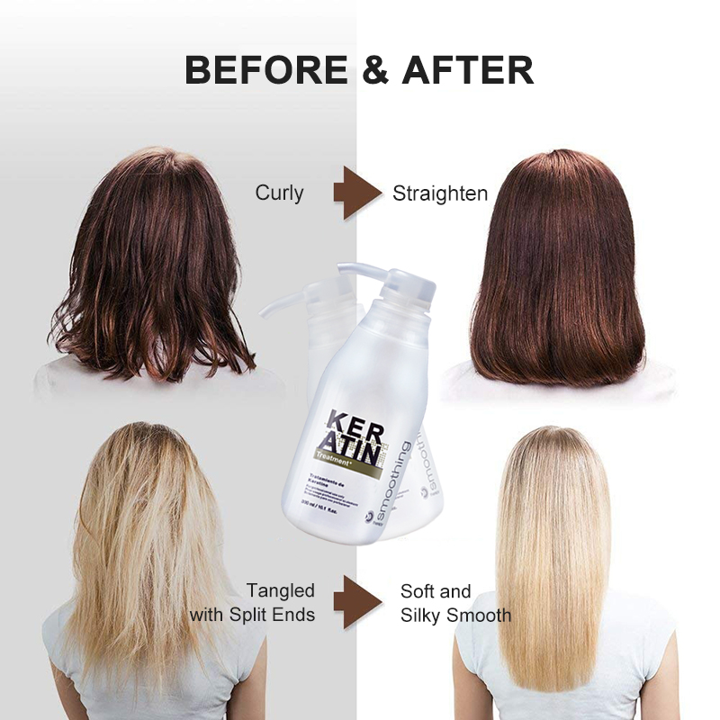 PURC 300 ミリリットルプロフェッショナルケラチンヘアトリートメントスムージング修復縮れ縮毛矯正ブラジルケラチンヘアケア