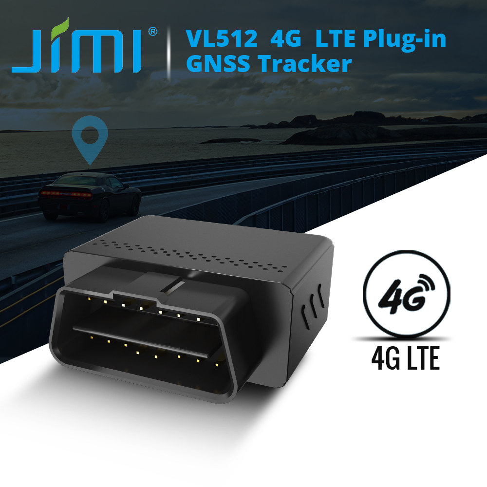 Jimi VL512 ミニ OBD GPS トラッカー、オンボード診断機能、リアルタイム追跡、複数のアラート、ドライバーの動作ロケーター、無料アプリ