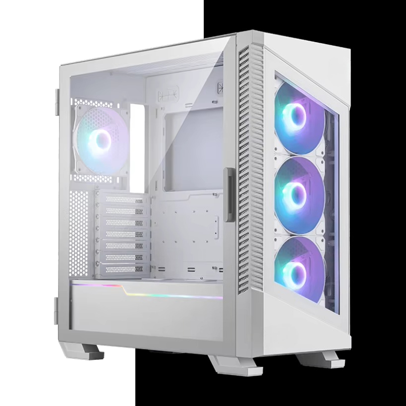 ファンなしの真新しいコンピュータケース MPG VELOX 100R ホワイトミッドタワーサポート ATX / Micro-ATX / Mini-ITX デスクトップゲーミング PC ケース